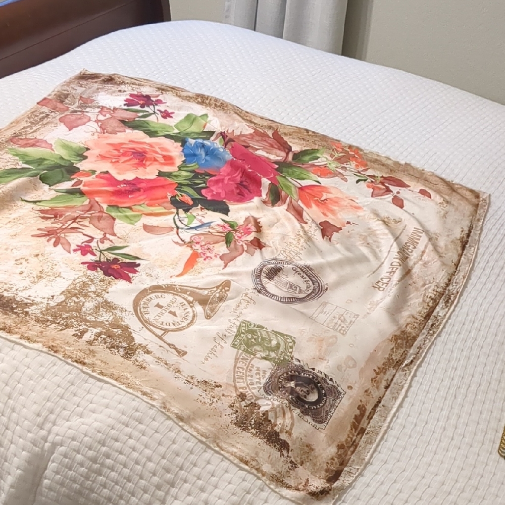 Floral Print Throw Blanket
